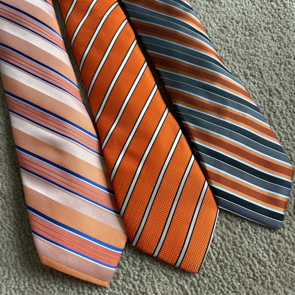 Other - Orange & Striped Tie Bundle (3)